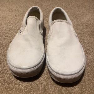 White Slip on Vans